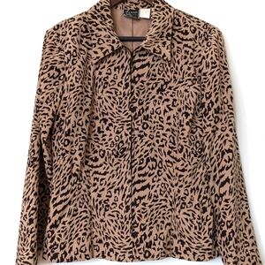 Women's Lennie for Nina Leonard leopard print Jacket|Top Petite 14